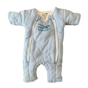 Baby Merlins Magic Sleepsuit Small 3-6 Months Cotton Blue 12-18 Lbs Halo